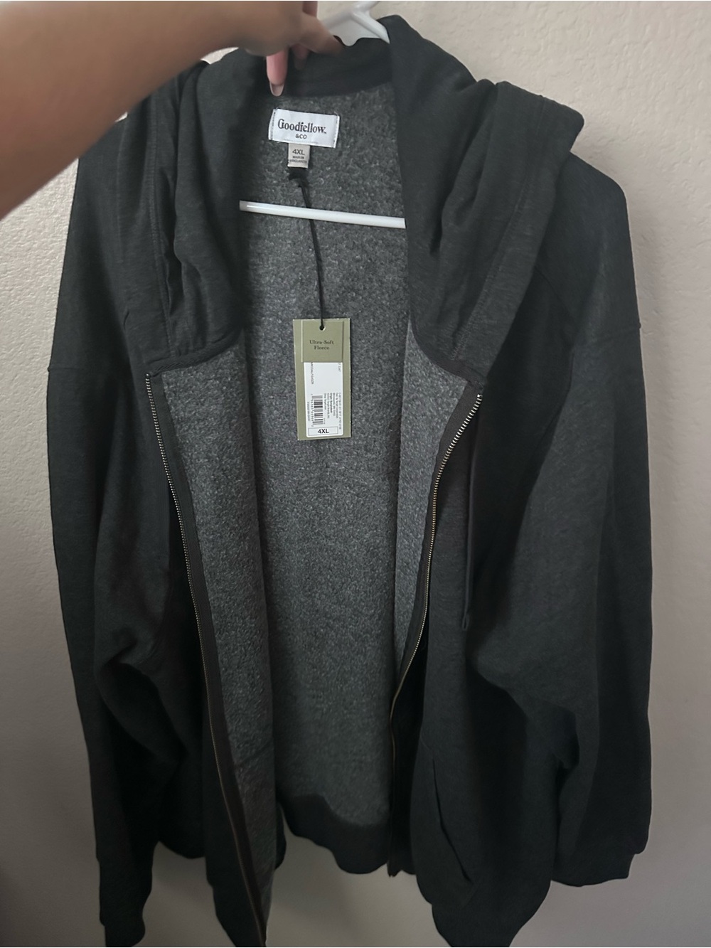 Goodfellow & Co Men's Charcoal Gray Full-Zip Hoodie Jacket